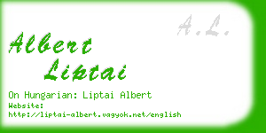 albert liptai business card